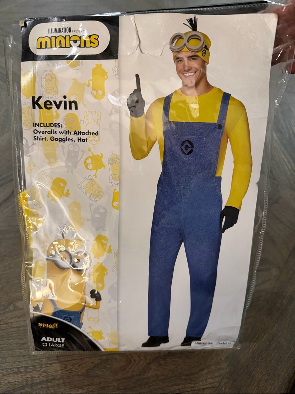 Adult Yellow and Blue Minion-Inspired Costume Hoodie Jumpsuit